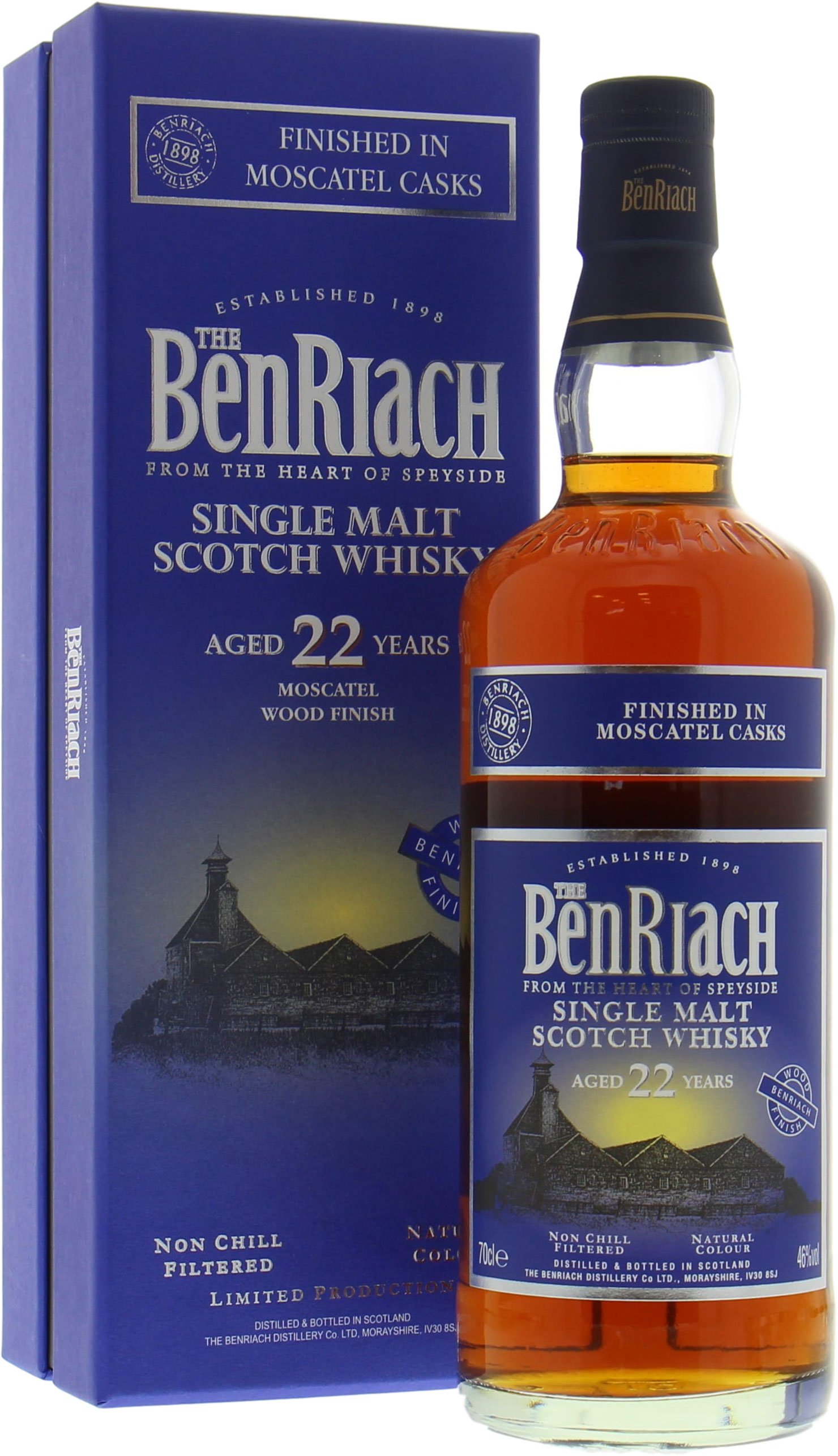 BenRiach 22 year old Moscatel Wood Finish, 46%