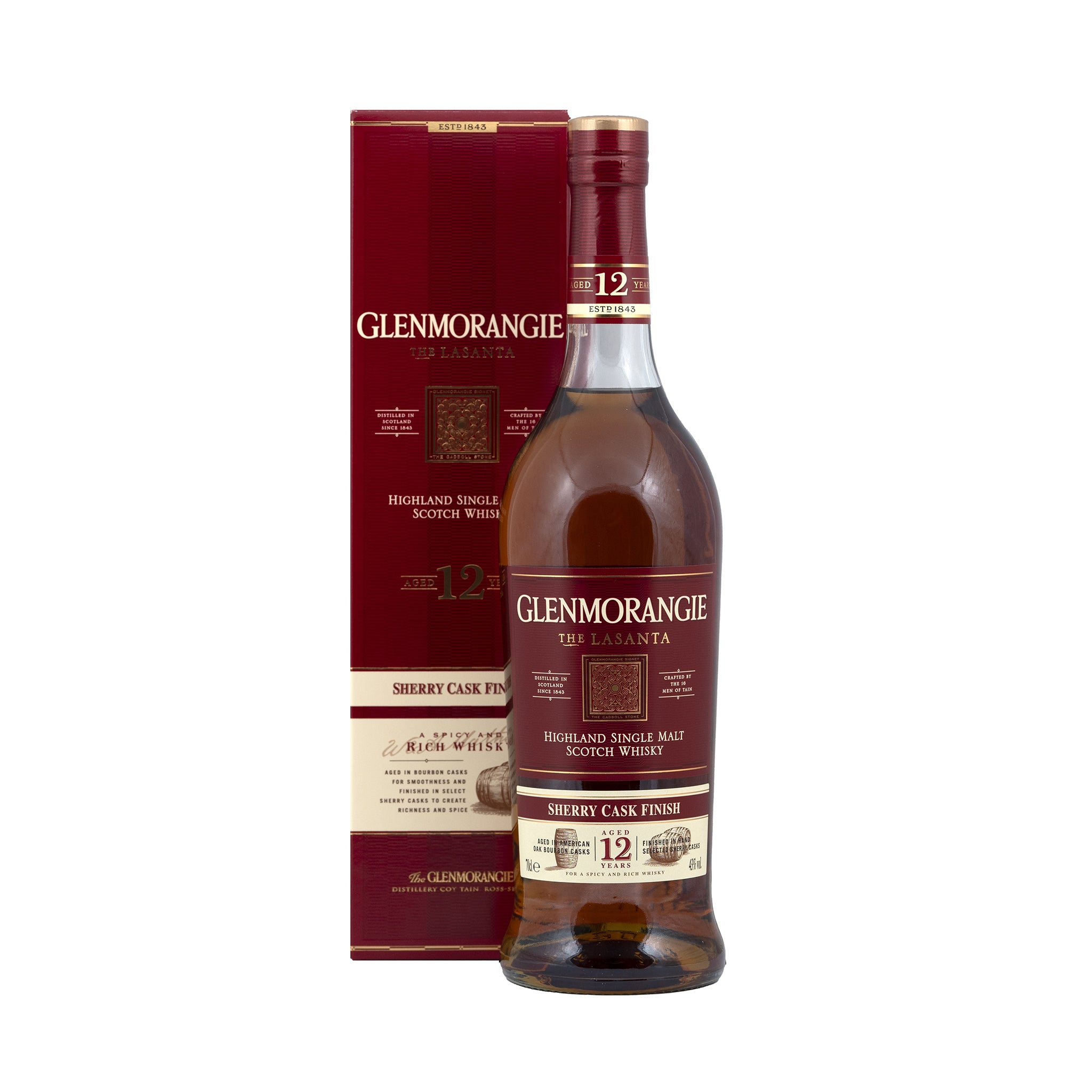 Glenmorangie Lasanta 12 year old, 43%