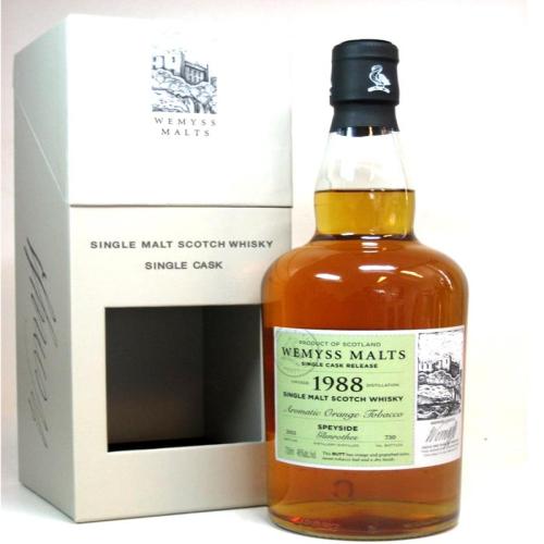 Wemyss Malts (distilled at Glenrothes) 1988 Aromatic Orange Tobacco, 46%