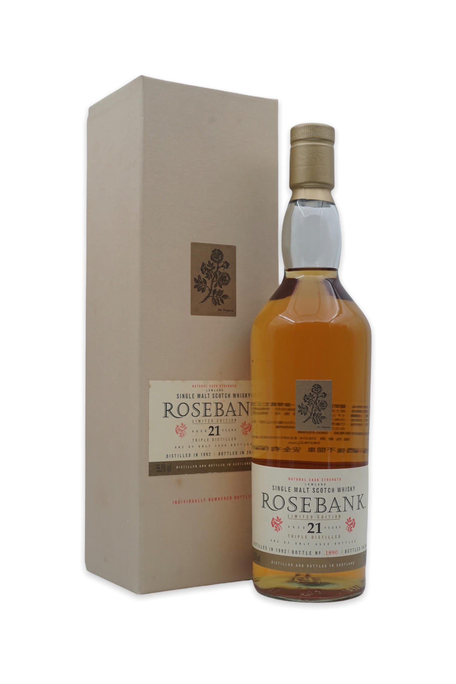 Rosebank 1992 21 year old (Diageo Special Release 2014), 55.3%