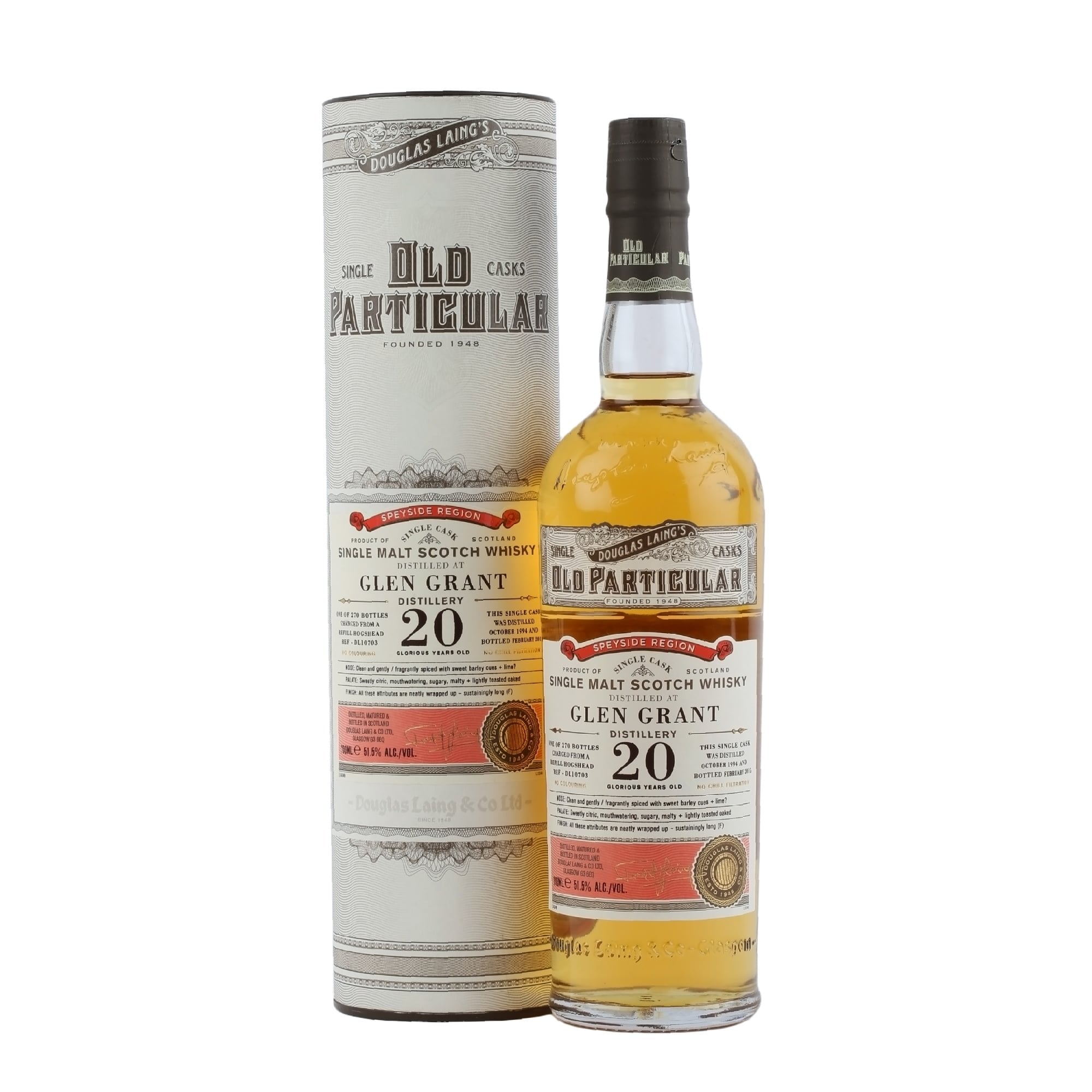 Douglas Laing Old Particular (distilled at Miltonduff) 20 year old, 51.5%