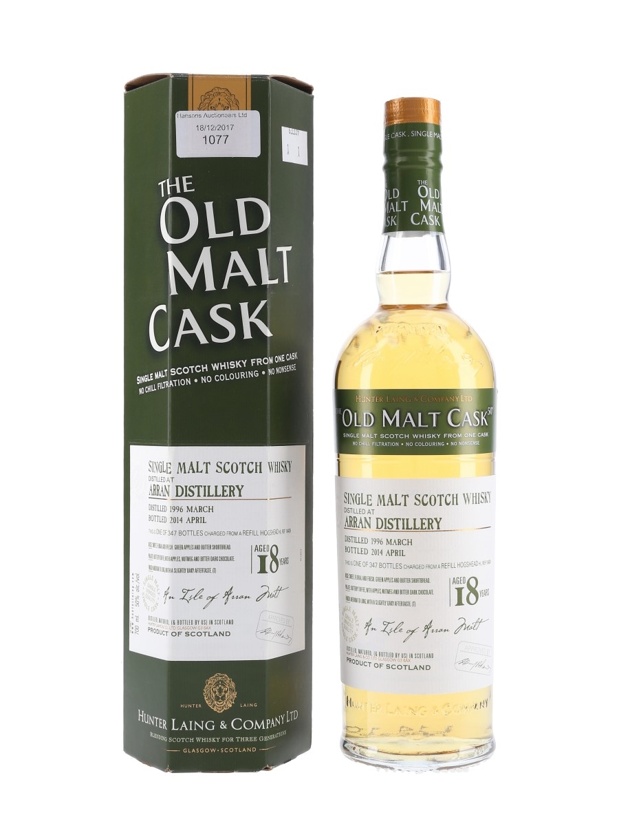 Hunter Laing Old Malt Cask 1996 (distilled at Arran), 50%