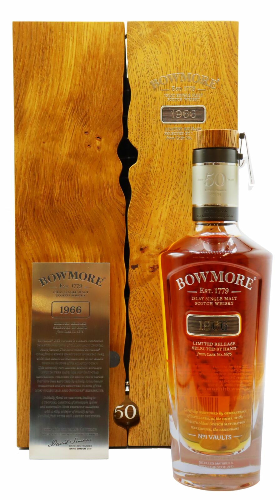 Bowmore 50 year old 1966 vintage, 41.5%