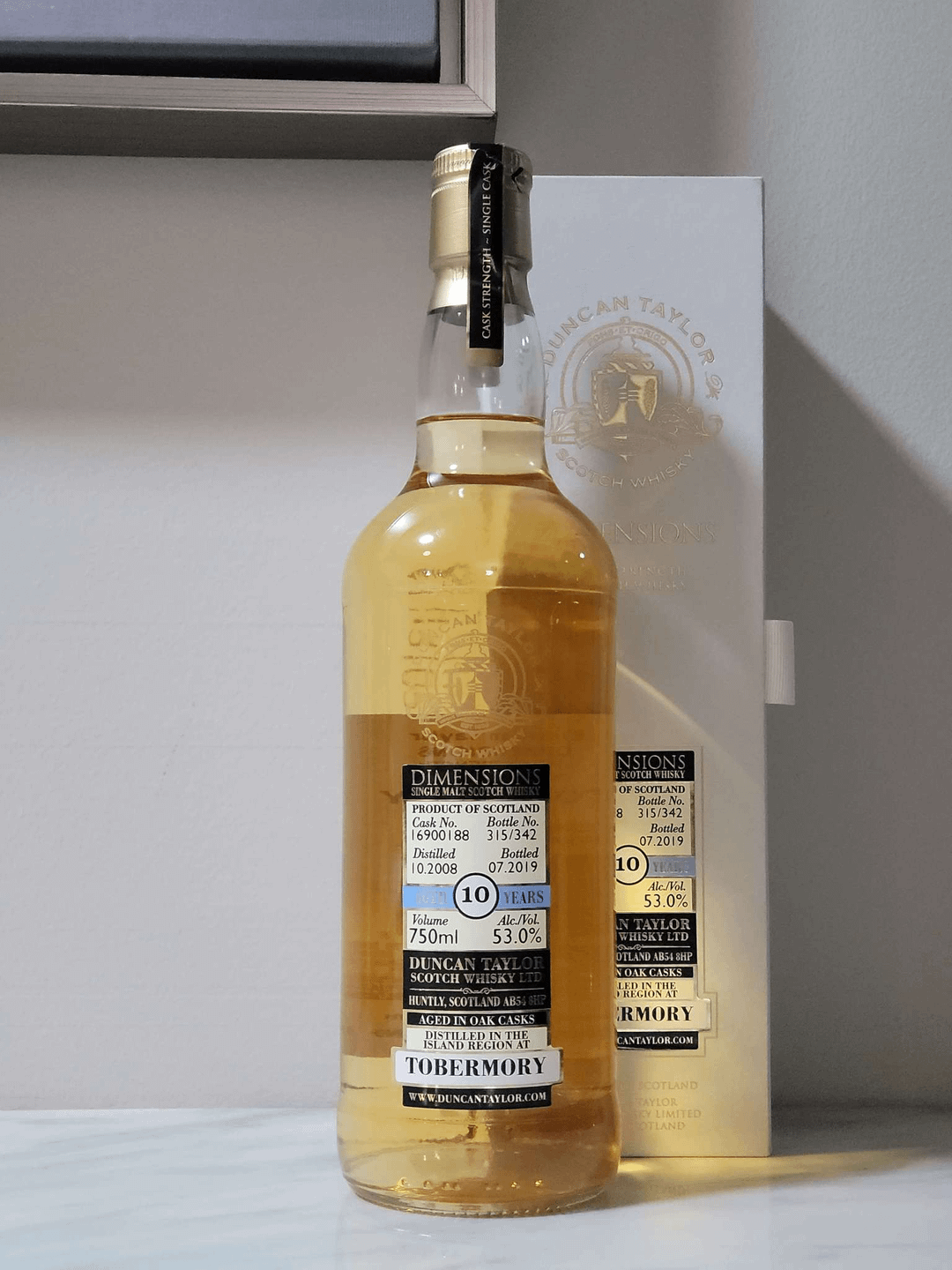 Duncan Taylor 10 year old Dimensions Cask Strength 2008 (distilled at Aultmore), 53%
