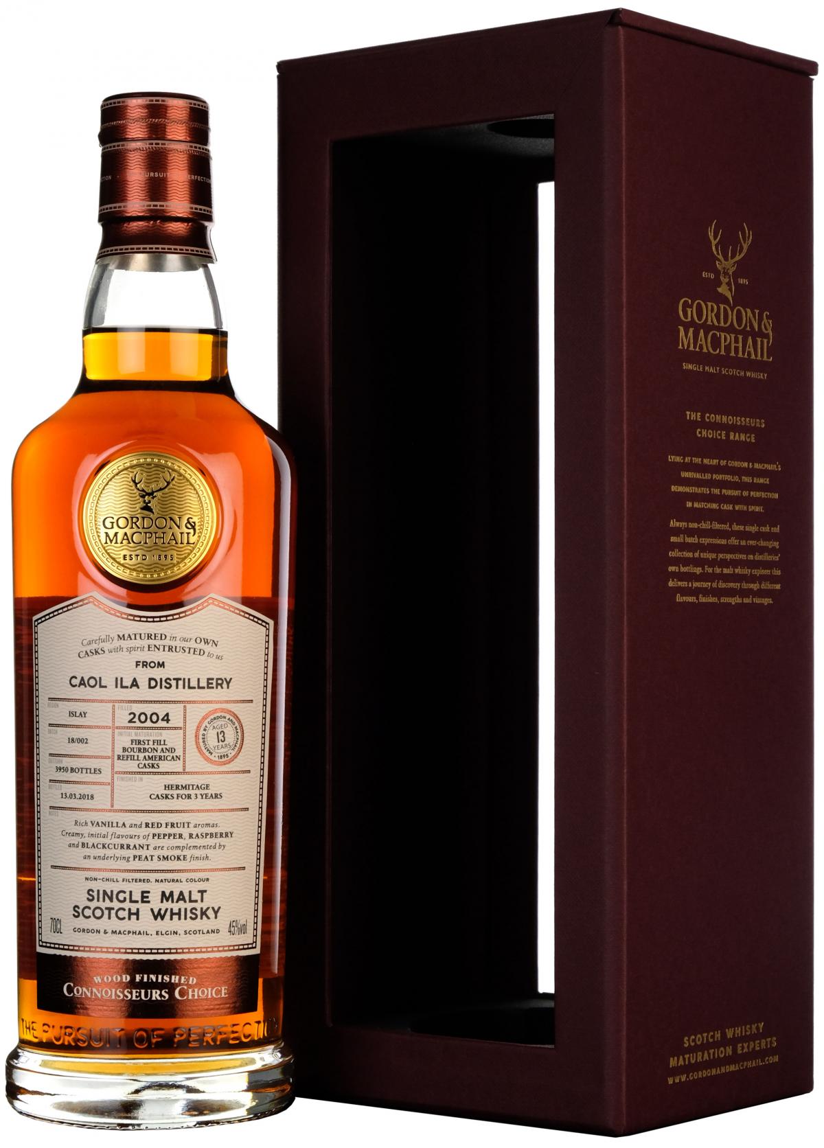 Gordon & MacPhail Connoisseurs Choice Hermitage Wood Finish 2004 (Distilled at Caol Ila; Batch 18/002), 45%