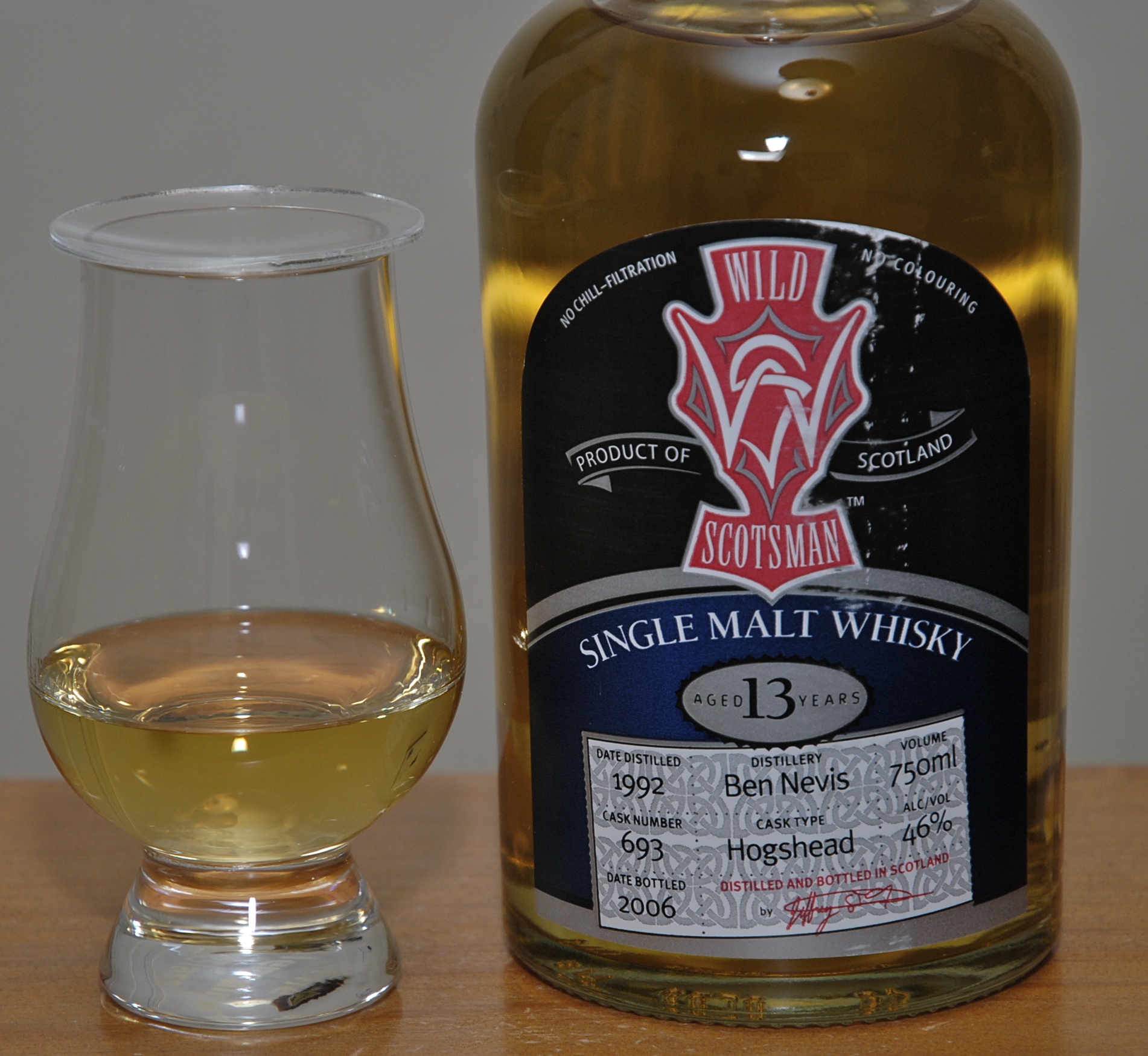 Wild Scotsman (distilled at Ben Nevis), 13 year old, 1992 vintage, cask #693