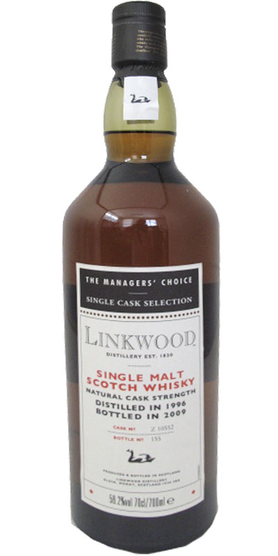 Linkwood, 1996 vintage, 58.2%