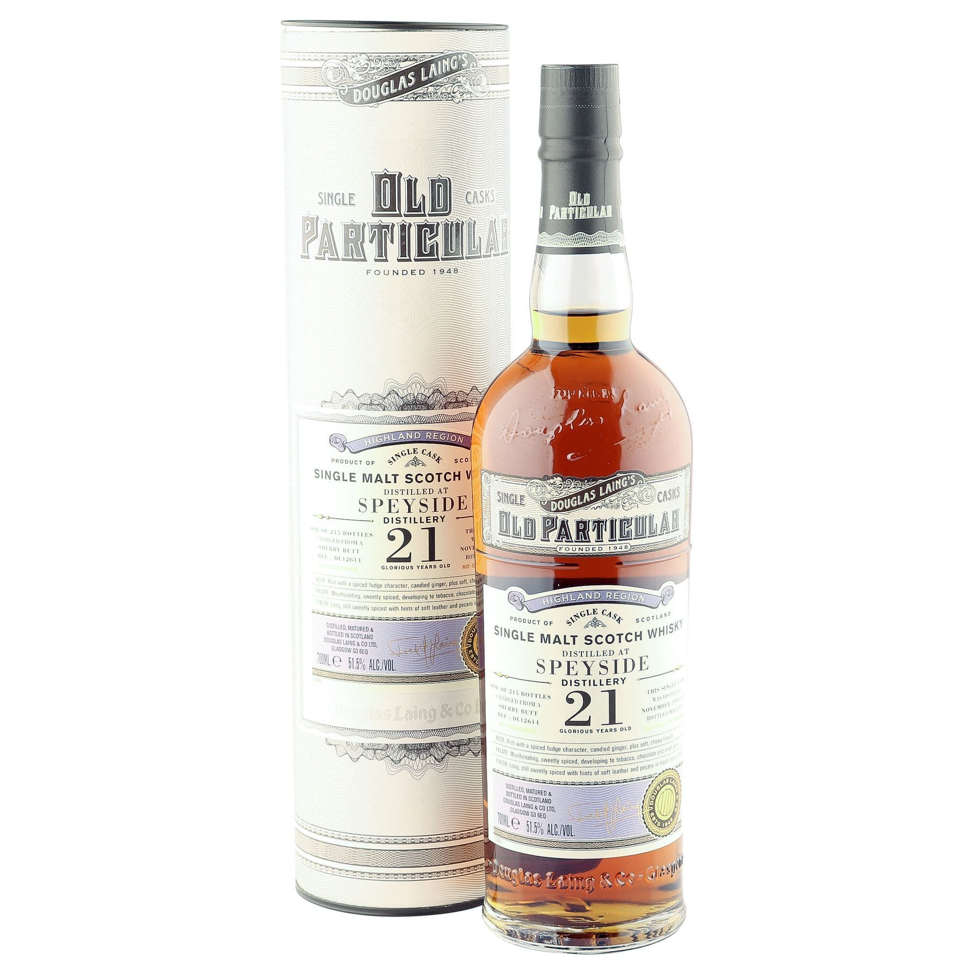 Douglas Laing Old Particular 21 year old (distilled at Glen Scotia), 51.5%
