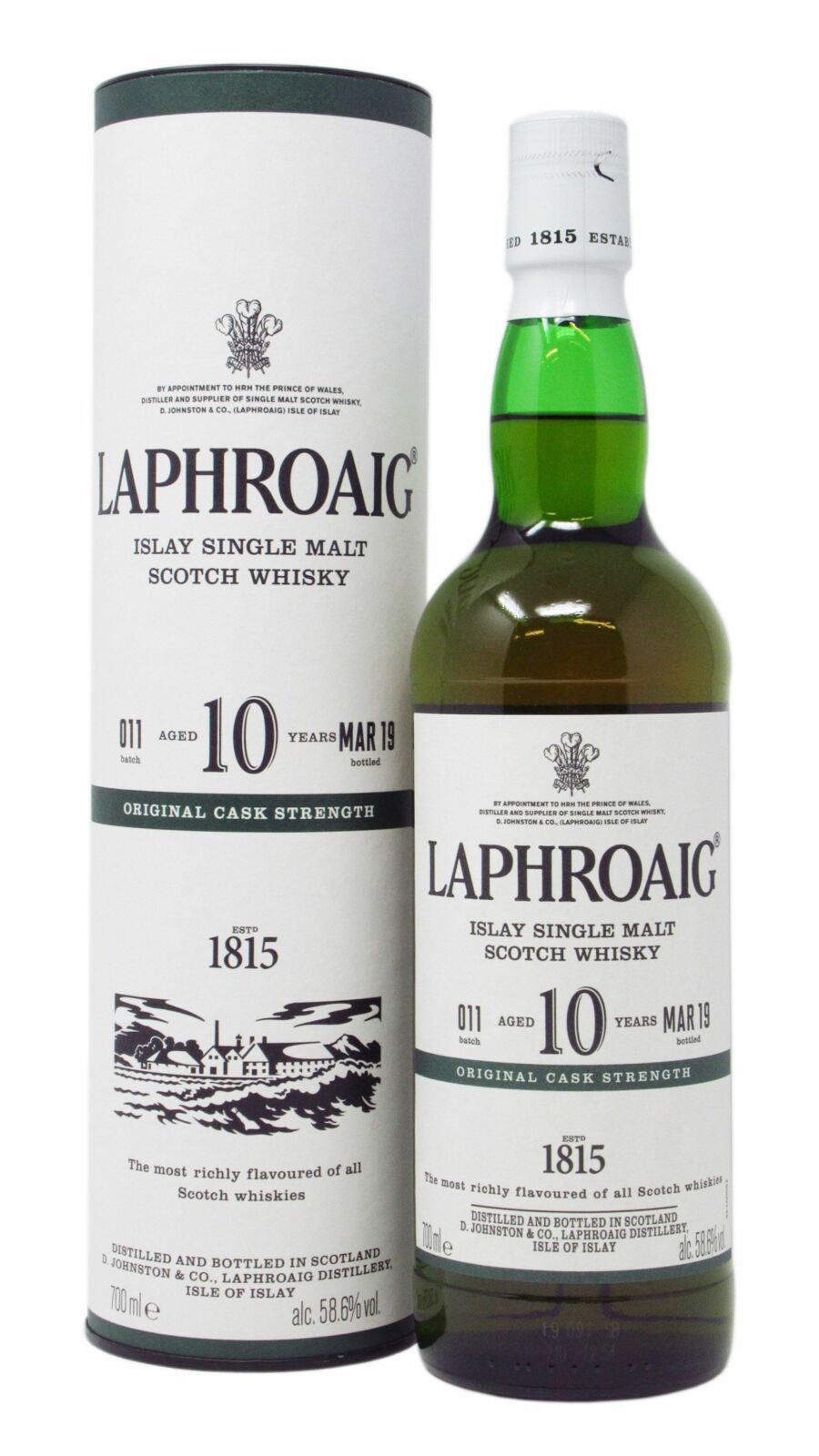 Laphroaig 10 year old Cask Strength (Batch 011), 58.6%