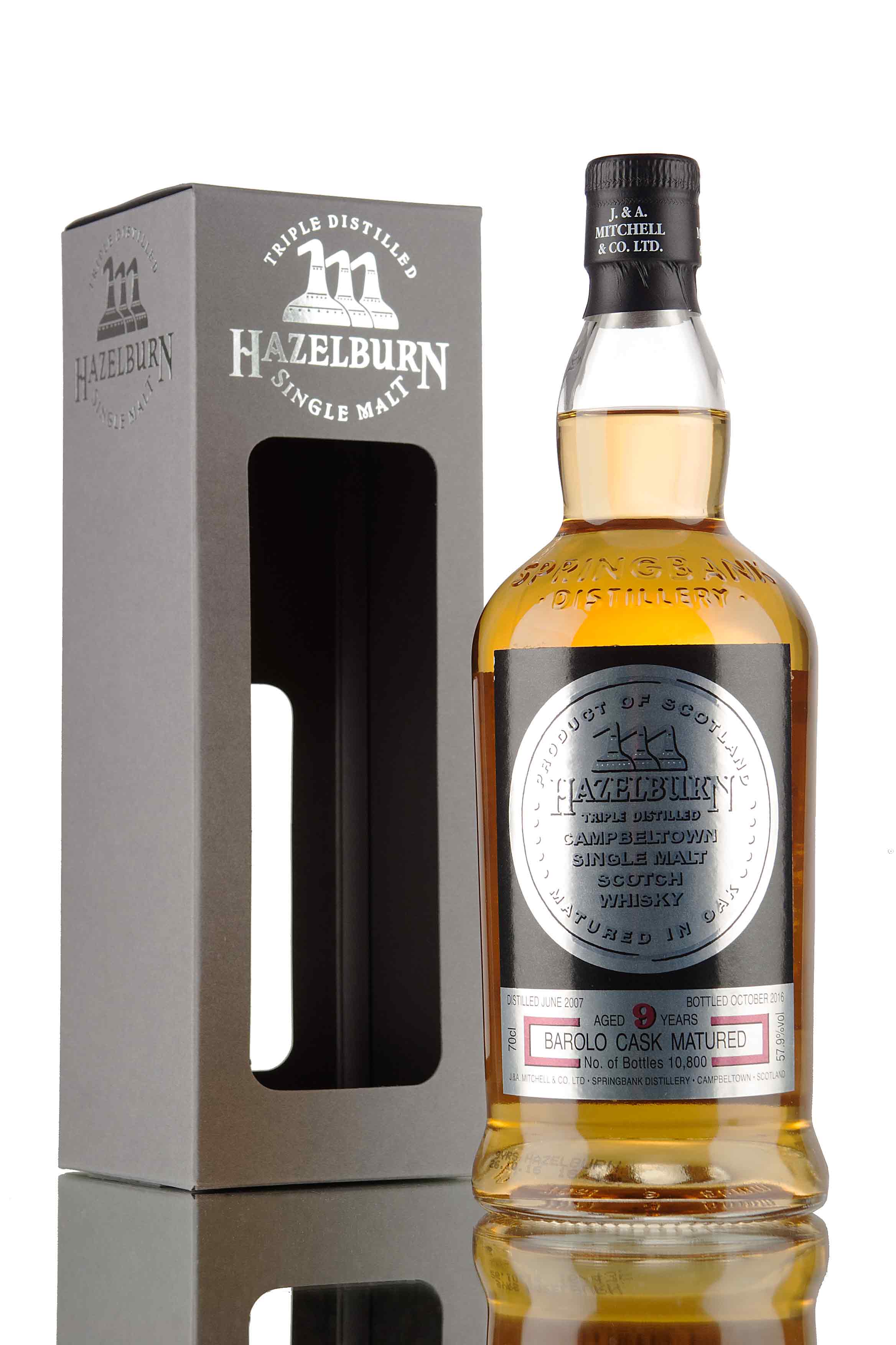 Hazelburn 9 year old Barolo Cask, 57.9%