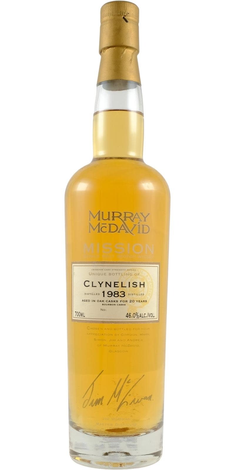 Murray McDavid 'Mission' (distilled at Clynelish) 1986, 46%
