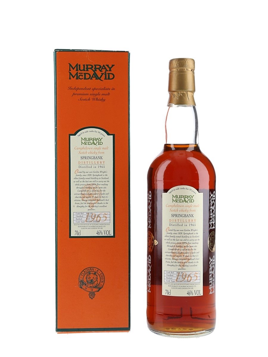 Murray McDavid (distilled at Springbank) 1965 34 year old, 46%