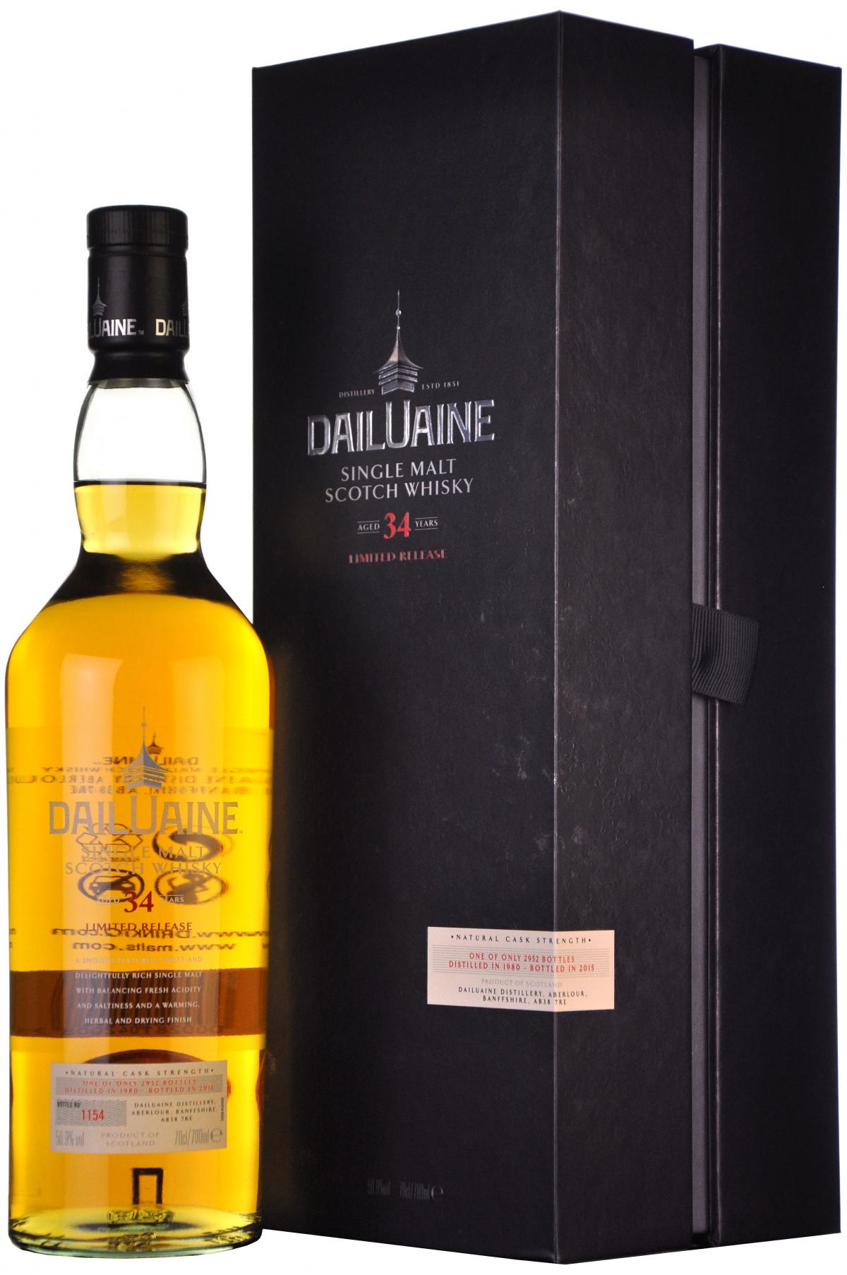 Dailuaine 1980 34 year old (Diageo Special Release 2015), 50.9%