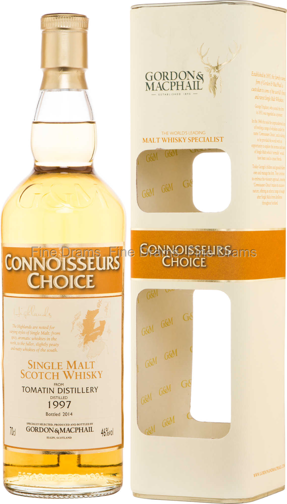 Gordon & MacPhail Connoisseurs Choice 1997 (distilled at Tomatin), 46%