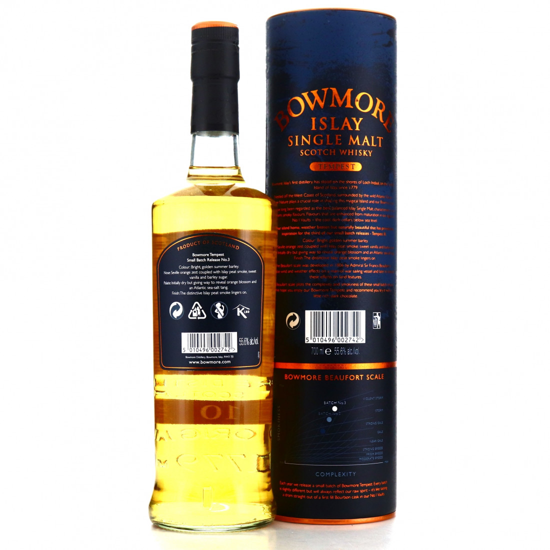 Bowmore 10 year old Tempest (Batch 3), 55.6%
