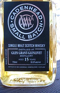 Cadenhead’s (distilled at Glen Grant) 15 year old, 55.8%