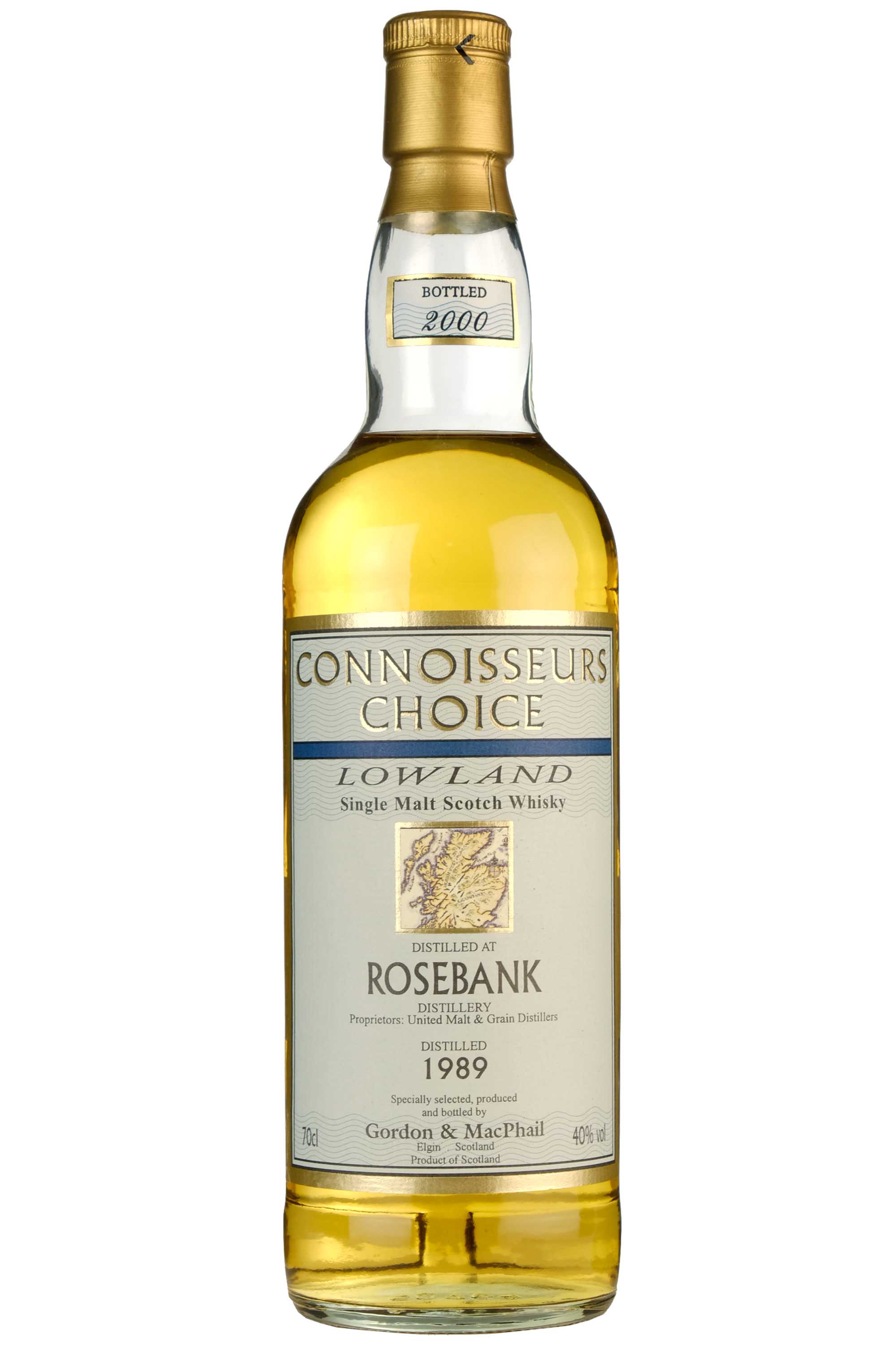 Gordon & MacPhail (distilled at Rosebank) 1989 Vintage, 10 year old, 40%