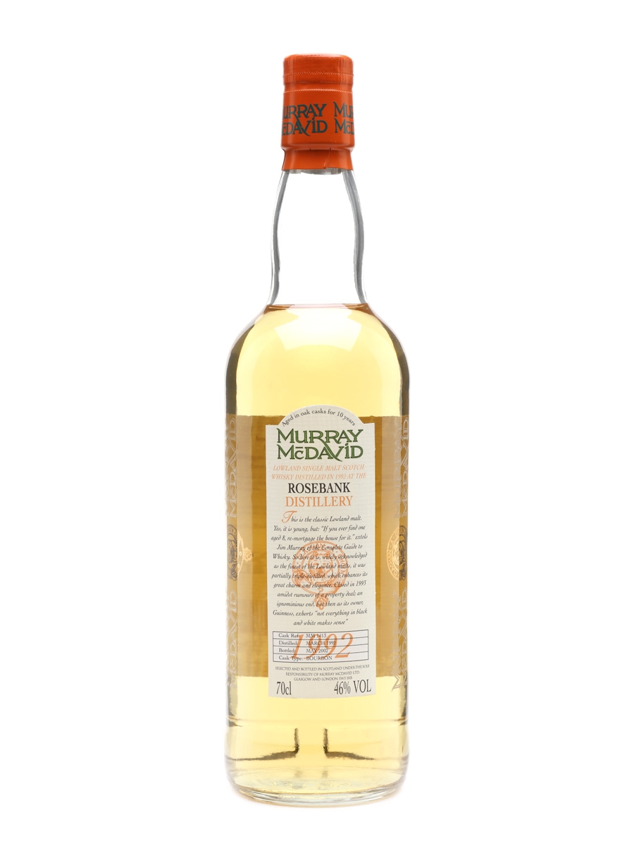 Murray McDavid (distilled at Rosebank) 1992, 10 year old, 46%