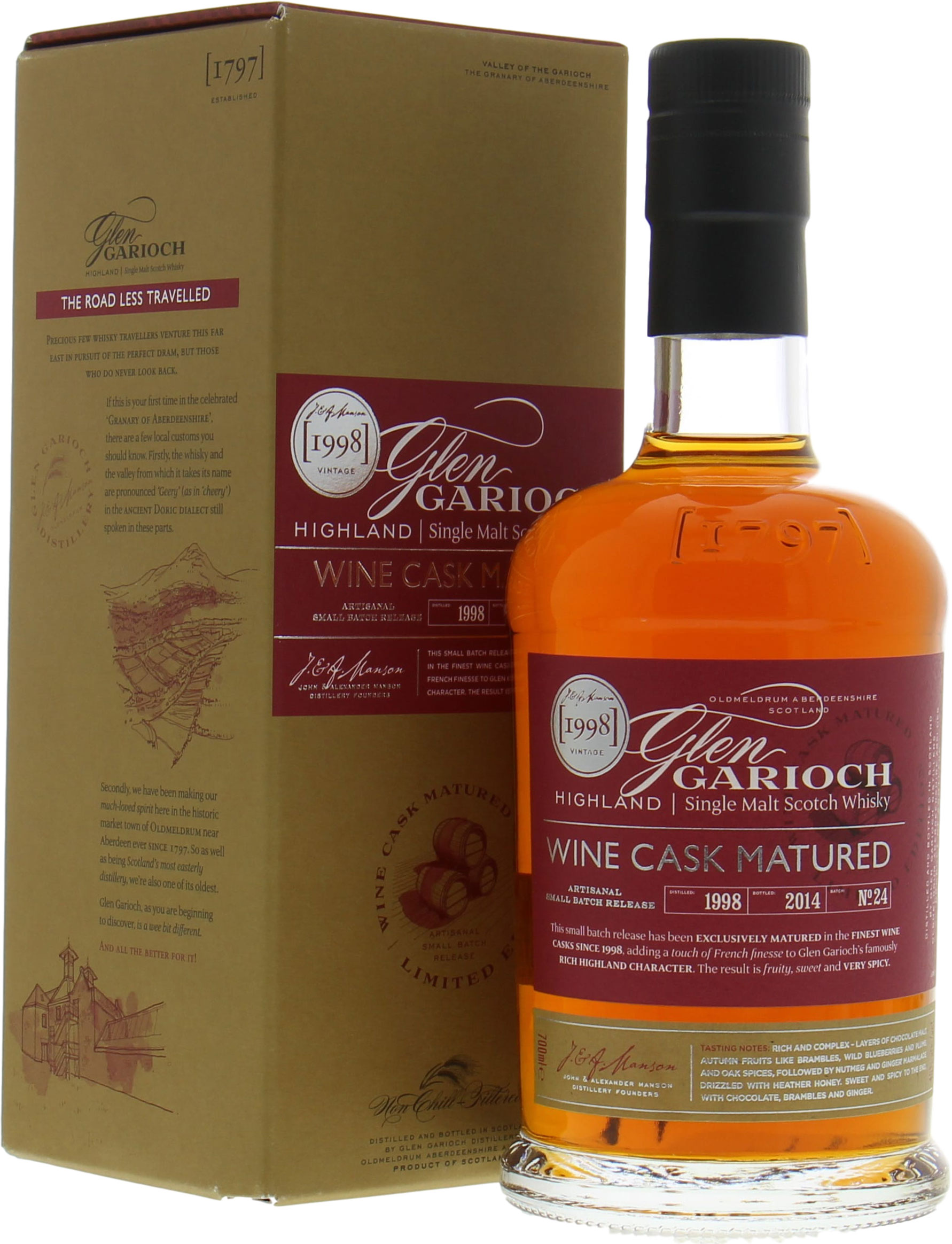 Glen Garioch Wine Cask Matured 1998, 48%