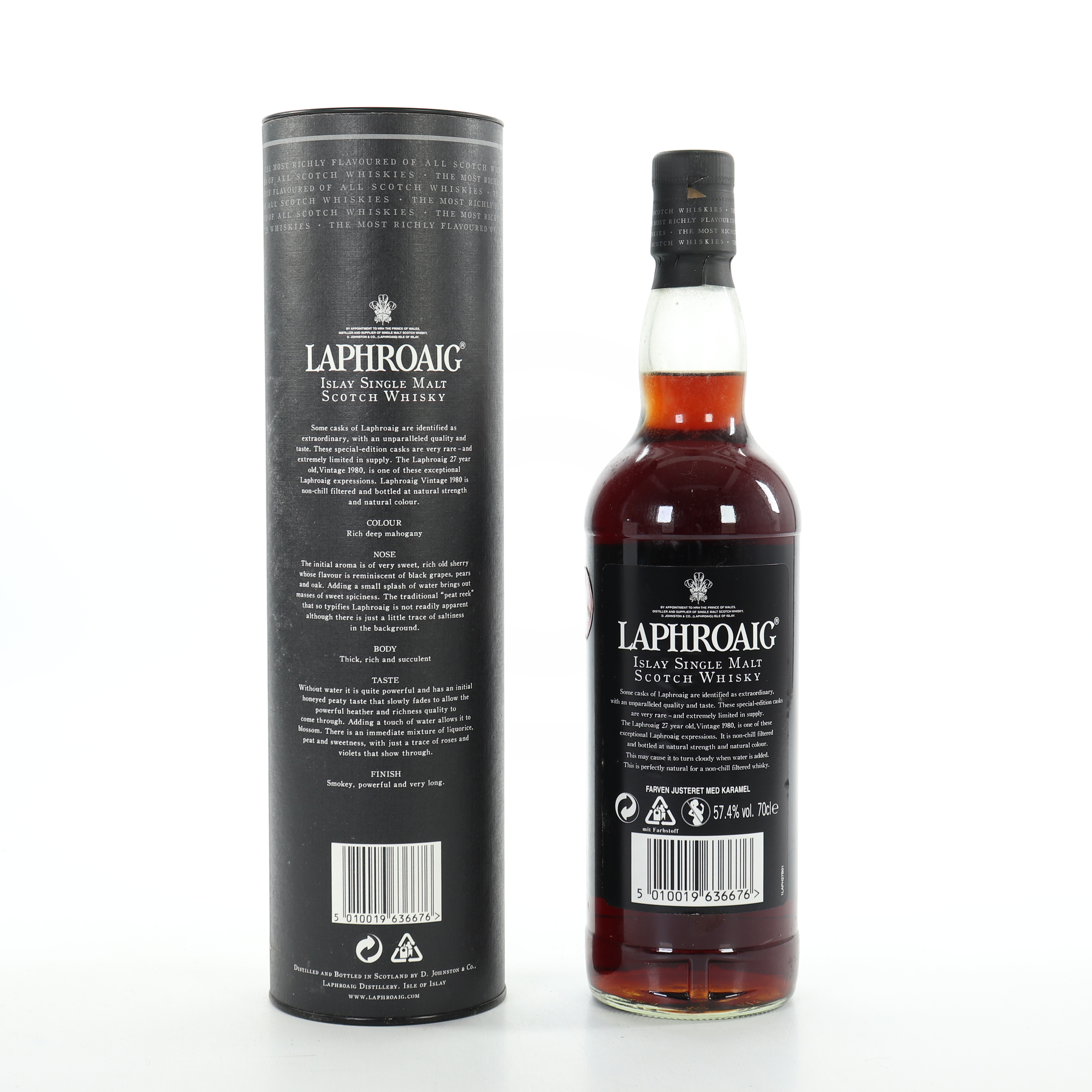 Laphroaig 27yo 57.4% 1980-2007 (OB, 5 Oloroso Casks, 972 Bts)