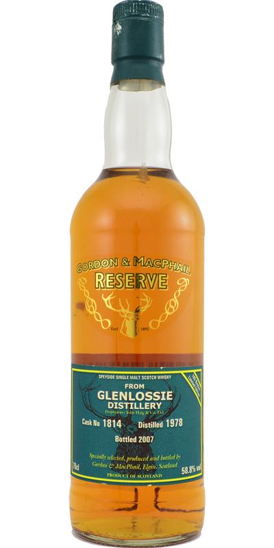 Gordon & MacPhail (distilled at Glenlossie), 27 year old, 1978 vintage, cask #1815