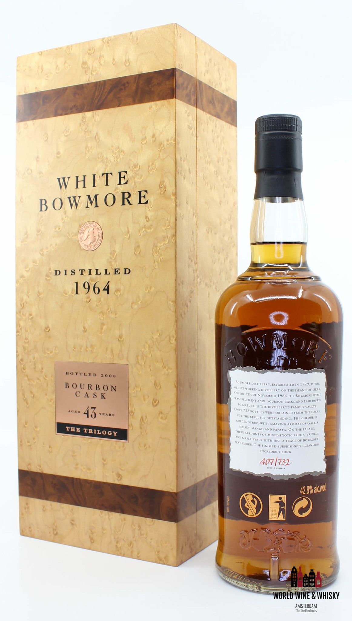 Bowmore 1964 Vintage Bourbon Cask, 43%