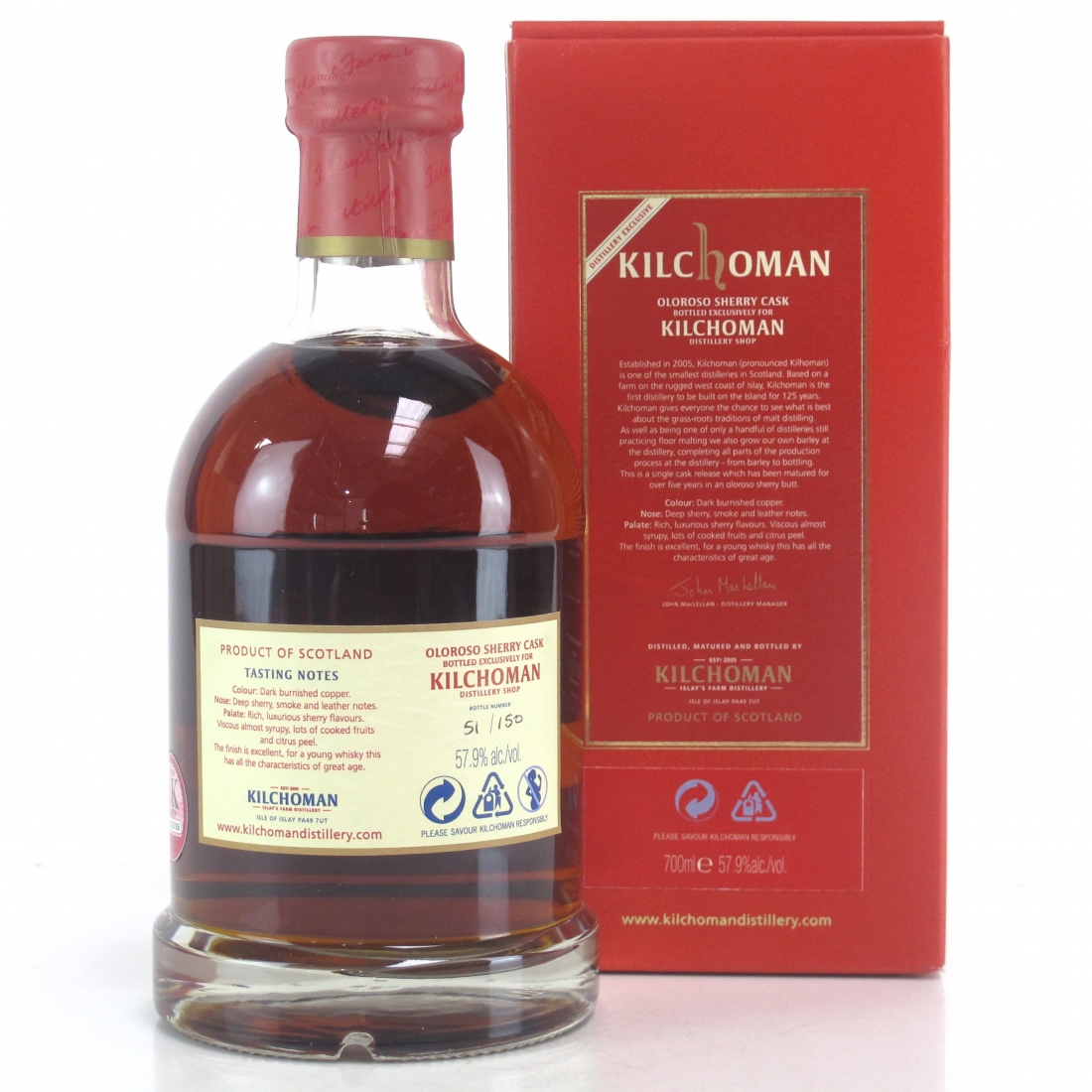 Kilchoman Single Cask Sherry Cask (Cask #85), 57.9%