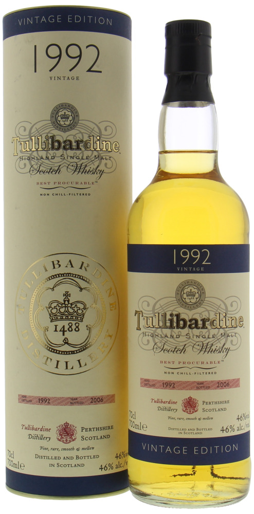Tullibardine, 1992 Vintage, 46%