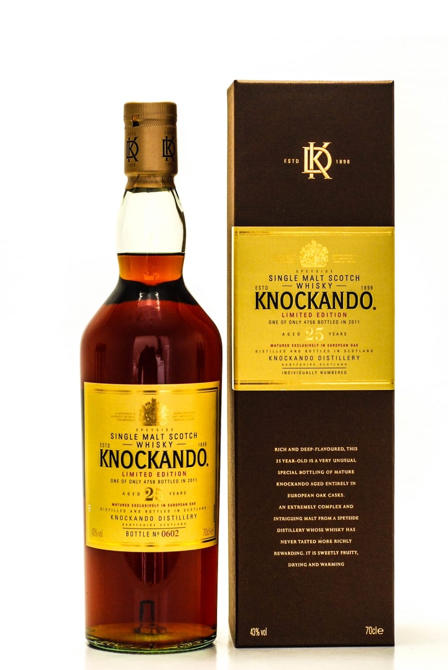 Knockando 25 year old Special Release 2011, 43%