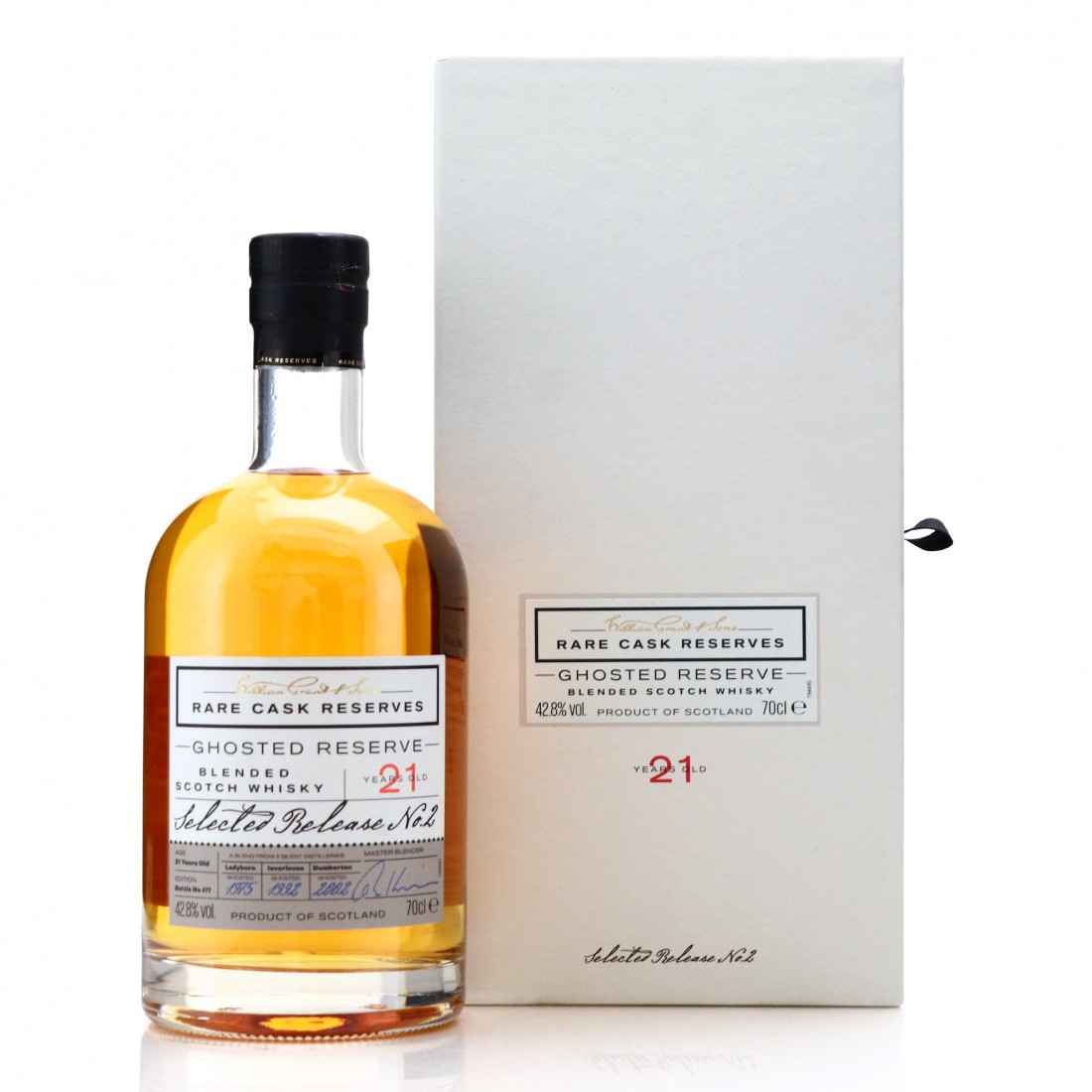 William Grant Rare Cask Reserves Ghosted Reserve 21 year old, 42.8%