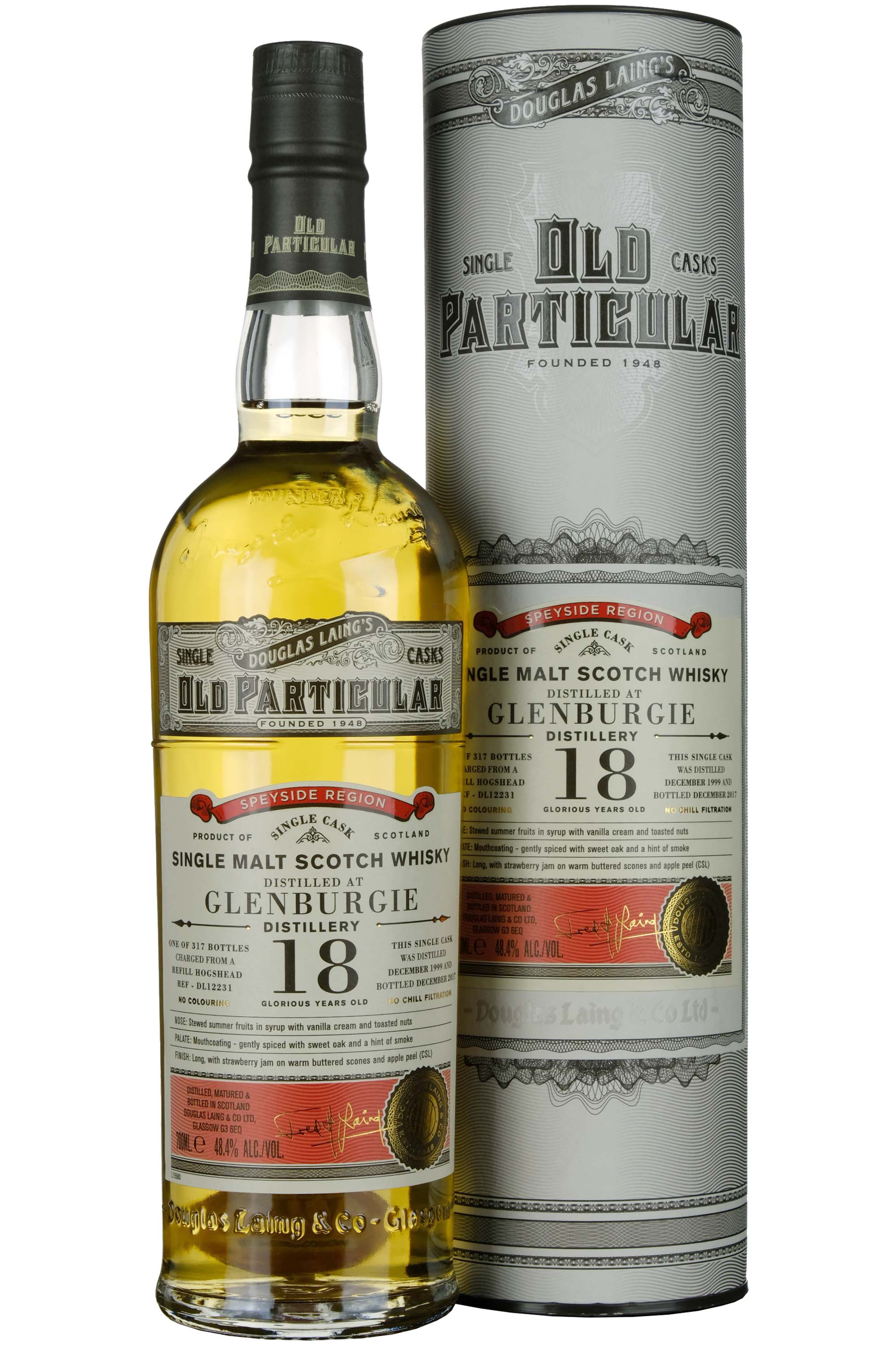 Douglas Laing Old Particular (distilled at Craigellachie) 18 year old, 48.4%