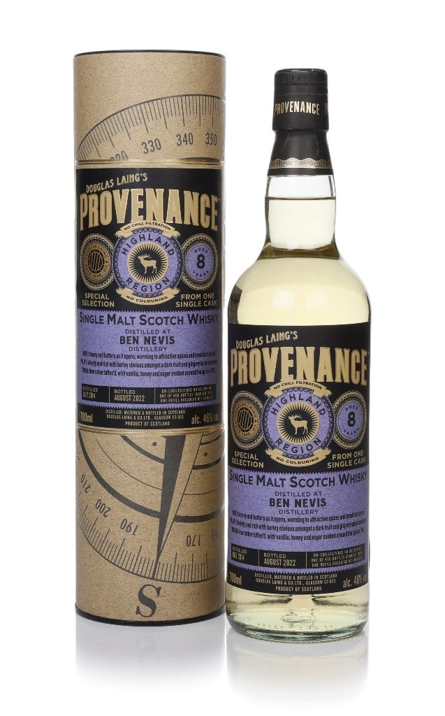 Douglas Laing Provenance 8 year old (distilled at Ben Nevis), 46%