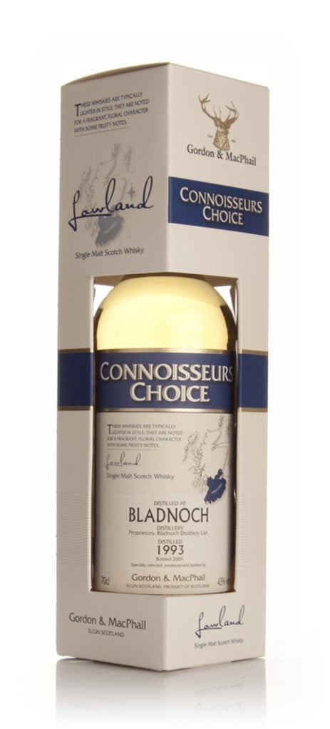 Bladnoch 1993, Gordon & MacPhail Connoisseurs’ Choice range, 43%