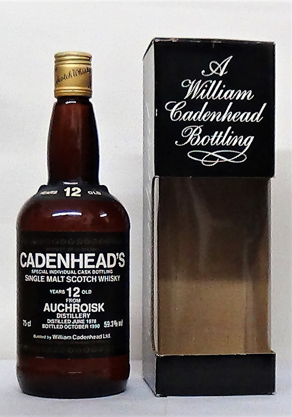 Cadenhead’s (distilled at Auchroisk) 12 year old, 59.3%
