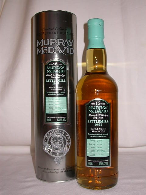 Murray McDavid (distilled at Littlemill), 1991 vintage, 16 year old, 46%