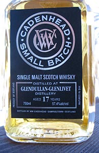 Cadenhead’s (distilled at Glendullan) 17 year old, 57.4%