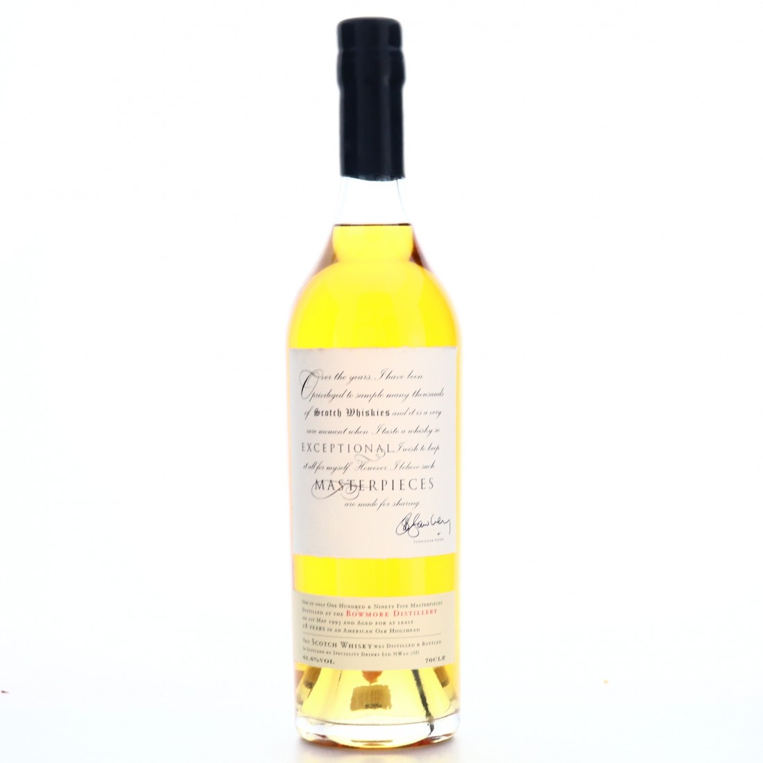The Whisky Exchange Masterpieces Range 18 year old 1990 vintage (distilled at Bowmore), 61.6%