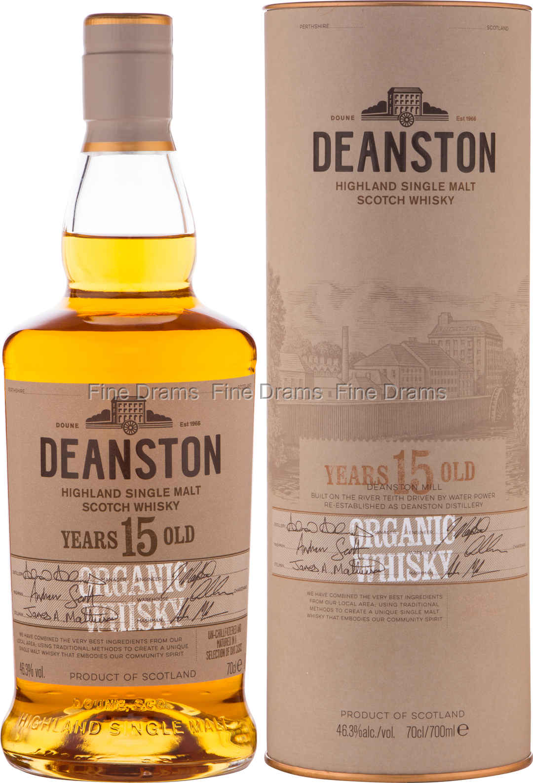 Deanston Organic 15 year old, 46.3%