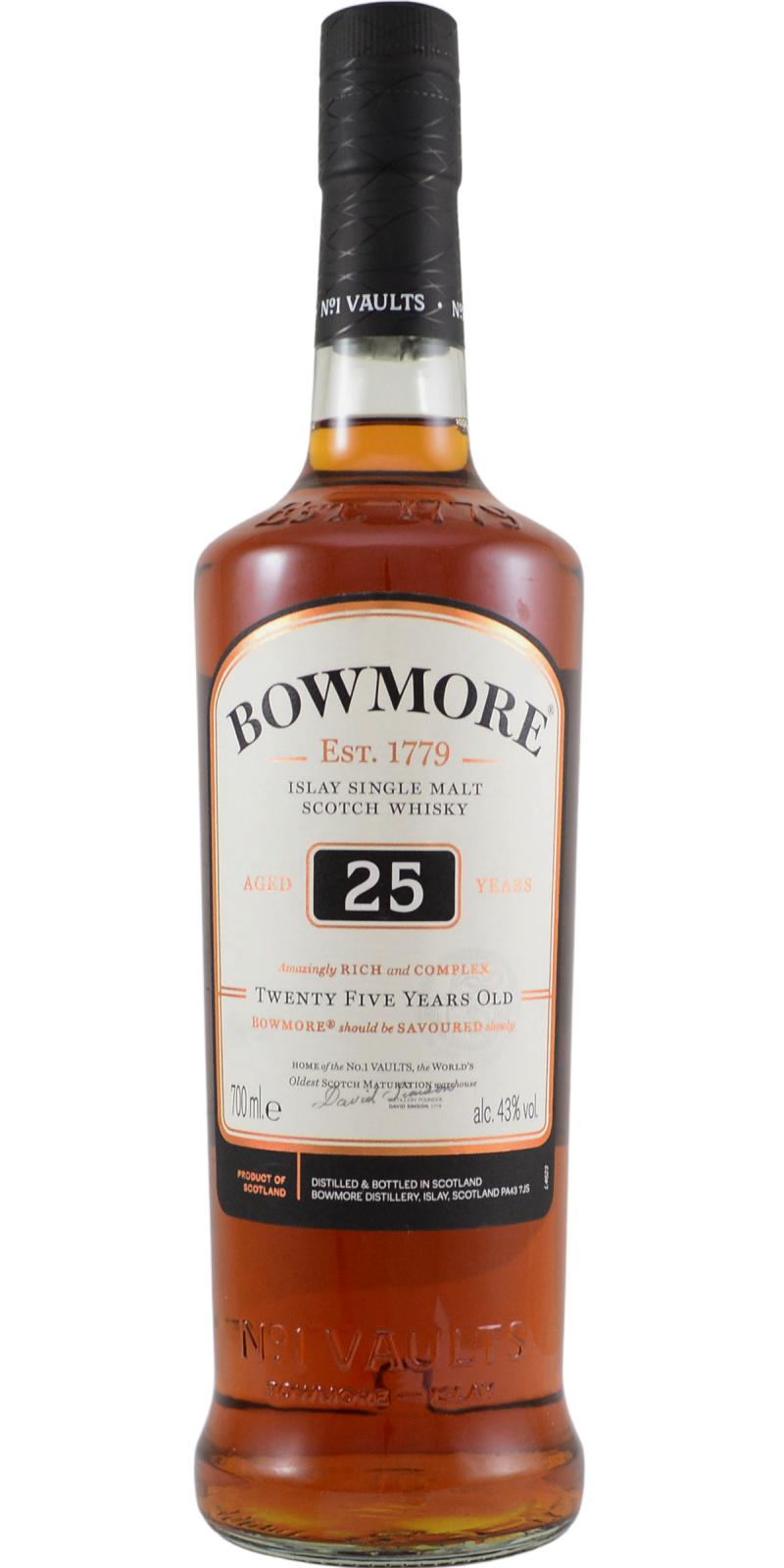 Bowmore 25 year old, 43%
