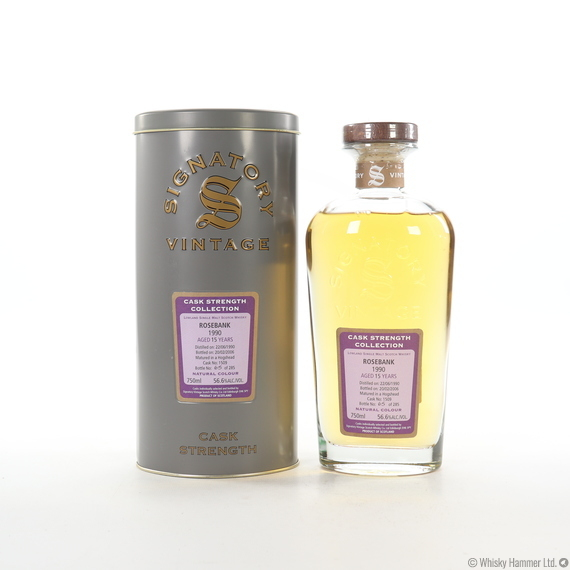 Signatory (distilled at Rosebank), 15 year old, 1990 vintage, Cask # 1509, 56.6%