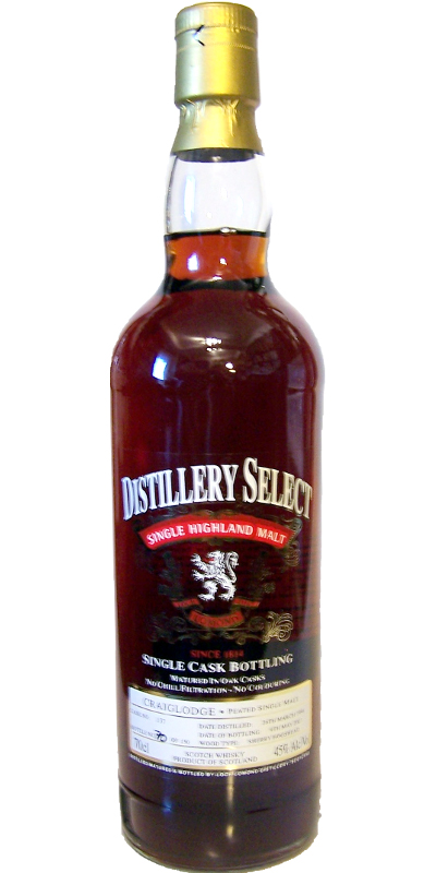 Distillery Select 'Craiglodge' (distilled at Loch Lomond), 8 year old, 1998 vintage, 45%