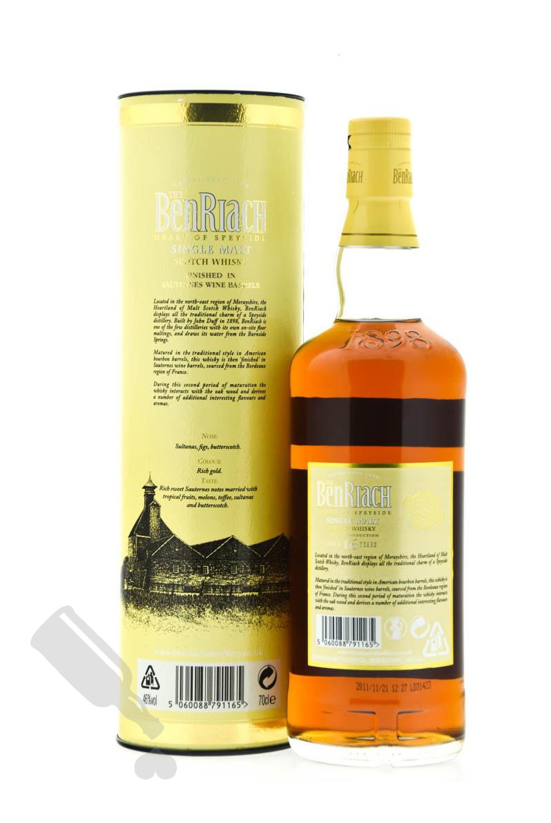 BenRiach Sauternes Wood Finish 16 year old, 46%