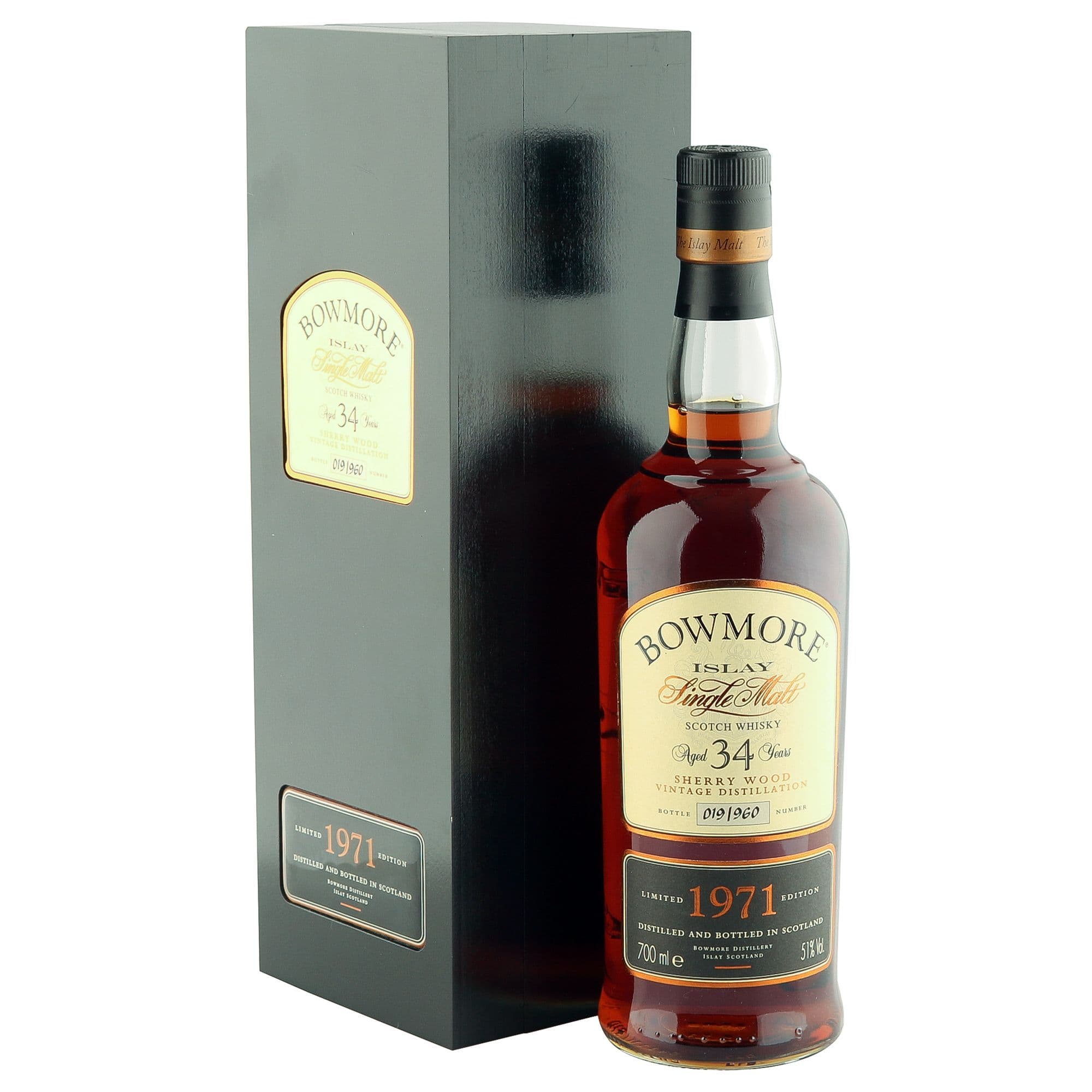 Bowmore 34 year old 1971 vintage, 51%