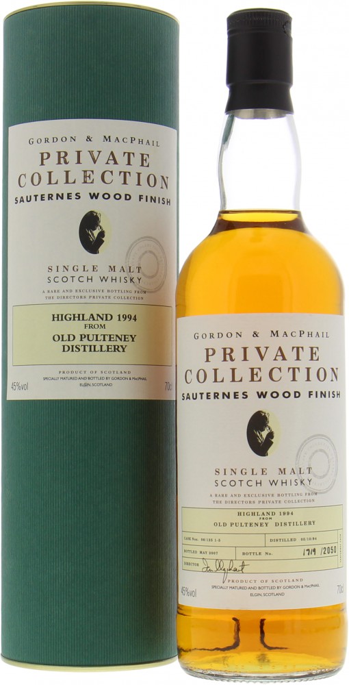 Gordon & MacPhail Private Collection (distilled at Old Pulteney) 1994 vintage (Cask #06/125), 45%
