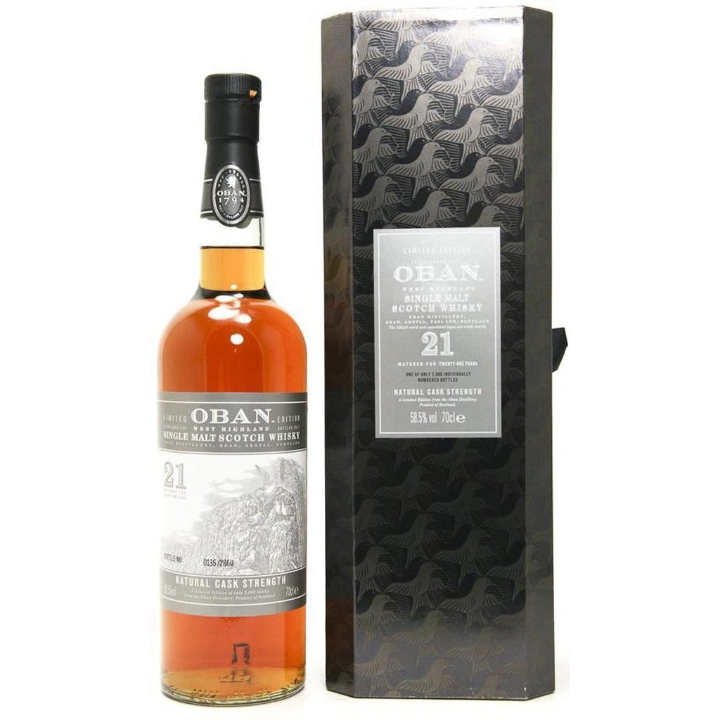 Oban 21 year old, 58.5%
