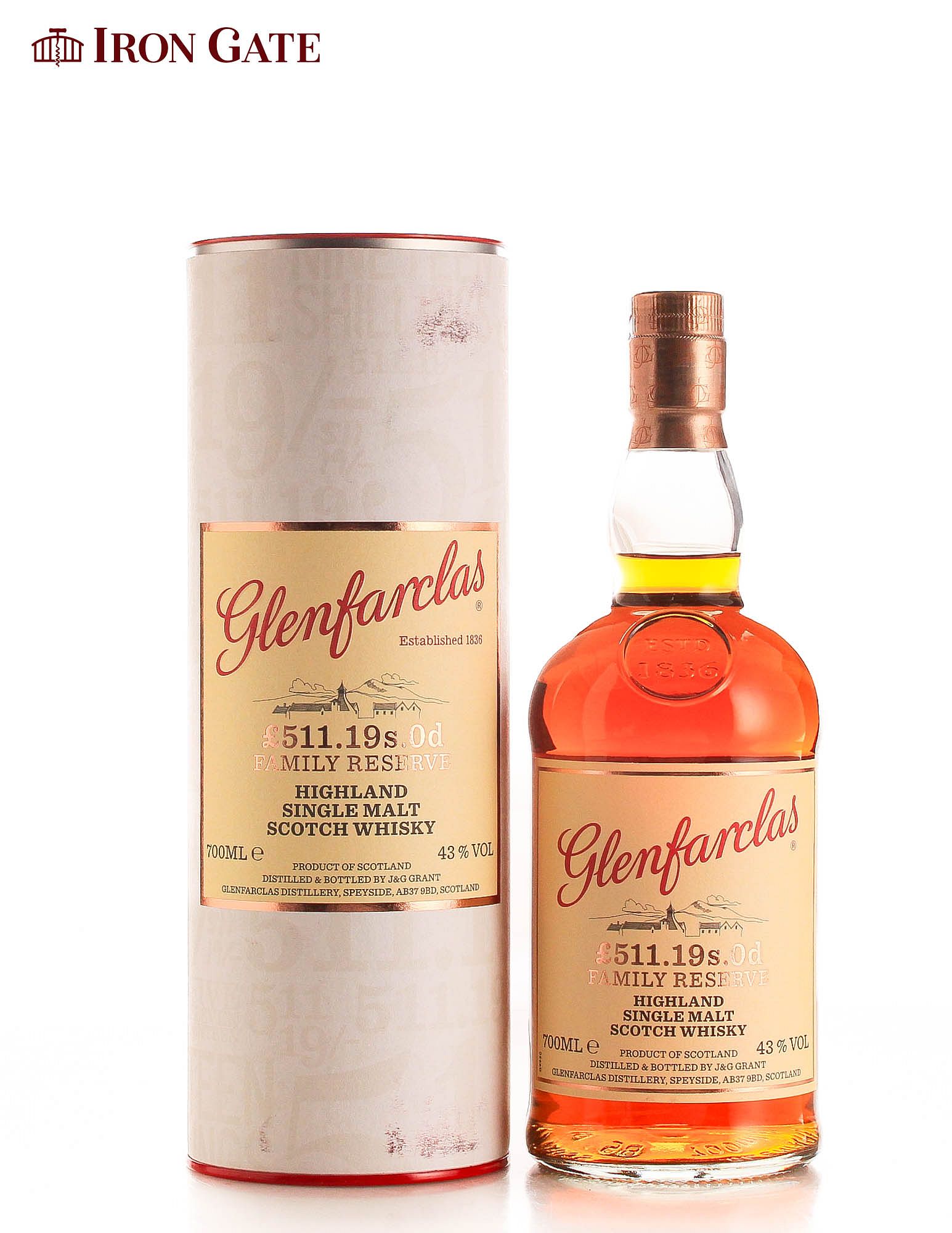 Glenfarclas £511. 19s. 0d.